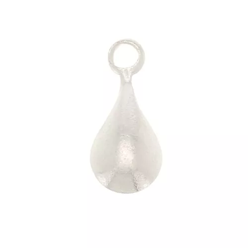 6.5x3mm Mini Drop Charms - Silver Tone x10
