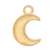 8x5mm Mini Moon Charm - Fine Gold Plated x1|raw }}