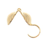 5mm Clamshell beads - Fine Gold Plated x6|raw }}