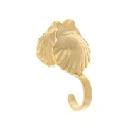 5mm Clamshell beads - Fine Gold Plated x6