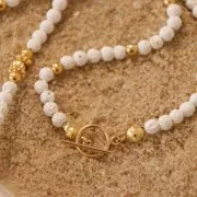 5mm Clamshell beads - Fine Gold Plated x6