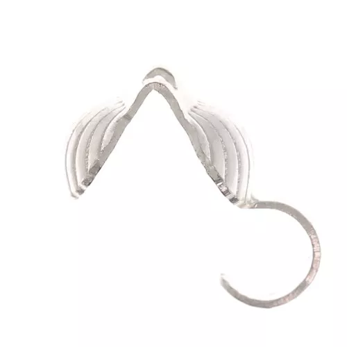 5mm clamshell beads - Silver Tone x6