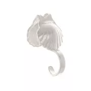 5mm clamshell beads - Silver Tone x6