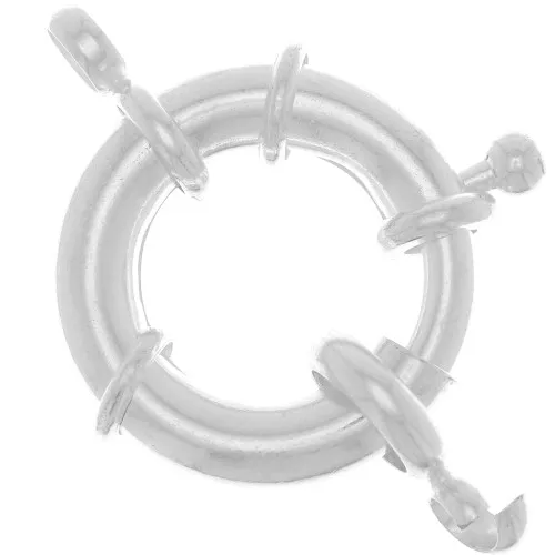 19mm Ring Spring Clasp - Silver Tone x1