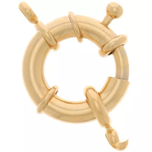 22mm Ring Spring Clasp - Fine Gold plated x1