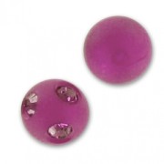 Polaris Round half-drilled rhinestones 6mm Amethyst x1|raw }}