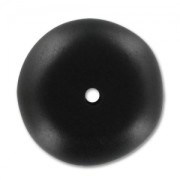 Irregular Flat round bead 21mm Jet x1