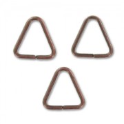 Triangle Jumprings open 10x10x1mm Old copper tone x100|raw }}