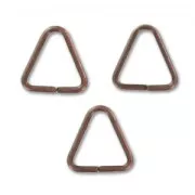 Triangle Jumprings open 10x10x1mm Old copper tone x100