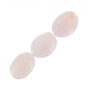 Bead Rose Quartz flat Olive beads 25x18mm x1|raw }}