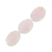 Bead Rose Quartz flat Olive beads 25x18mm x1