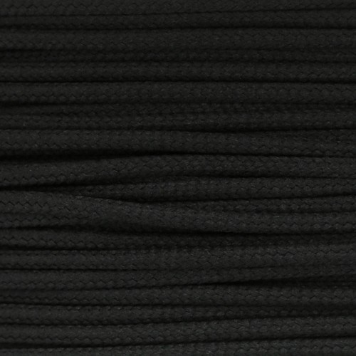 2mm Polyester lace cord - Black x1m