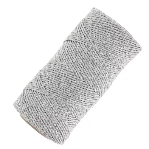 1.4mm Linhasita wax thread for micro macrame - Silver (Prata) x130m