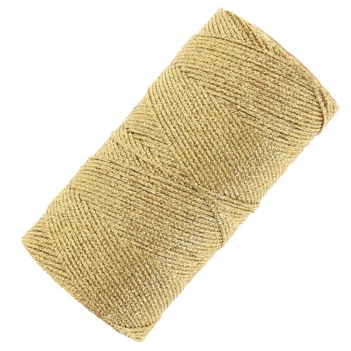 1.4mm Linhasita wax thread for micro macrame - Gold (Ouro) x130m