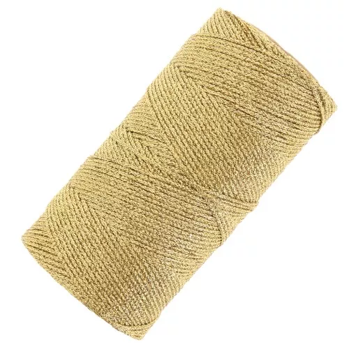 1.4mm Linhasita wax thread for micro macrame - Gold (Ouro) x130m