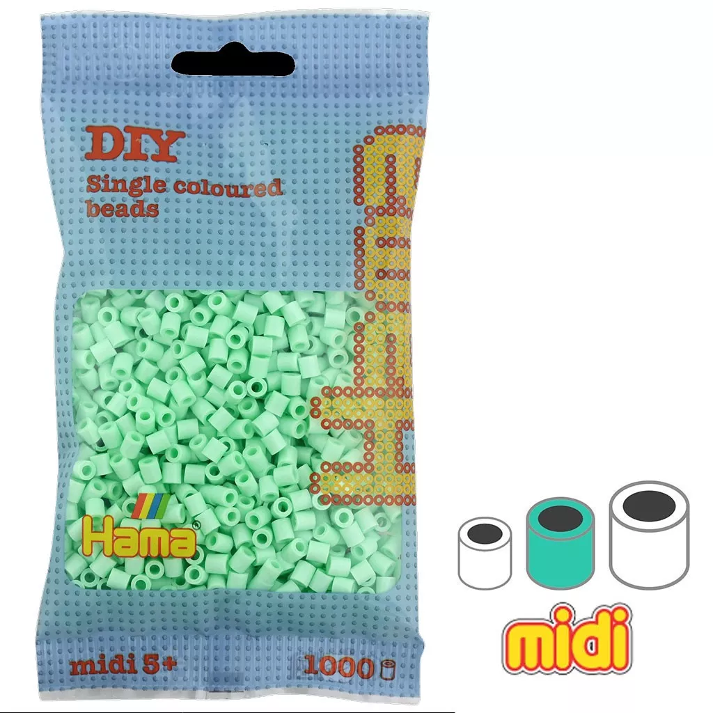 Hama Midi Beads Bag - 1000 Lime Green Fusion Beads For Crafting - View #3