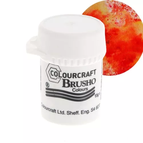 Brusho Colours Watercolour Pigment Powder - Vermillon x15 g
