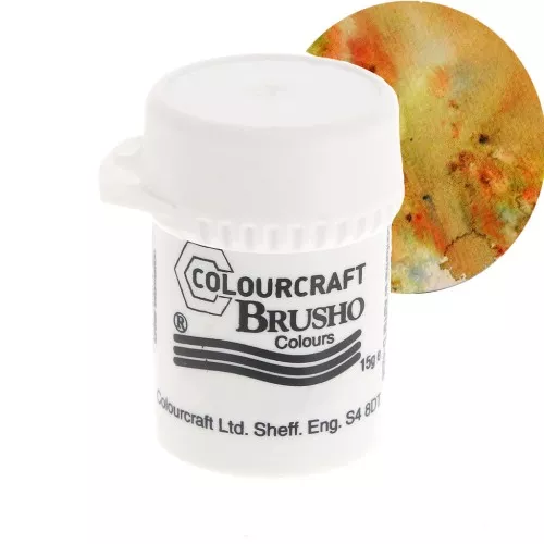 Brusho Colours Watercolour Pigment Powder - Yellow Ochre x15 g