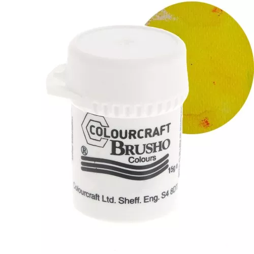 Brusho Colours Watercolour Pigment Powder - Lemon x15 g