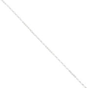 Chain with 3mm imitation freshwater pearls - Silver Tone x50cm|raw }}