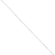 Chain with 3mm imitation freshwater pearls - Silver Tone x50cm
