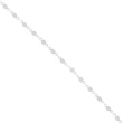 4.5mm Flower chain - silver Tone x50cm