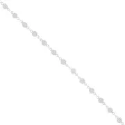 4.5mm Flower chain - silver Tone x50cm