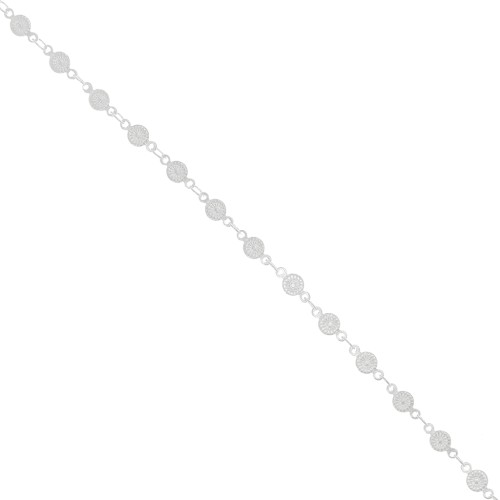 4.5mm Flower chain - silver Tone x50cm