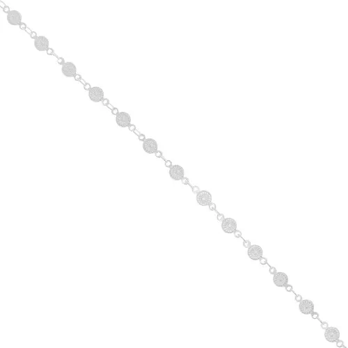 4.5mm Flower chain - silver Tone x50cm