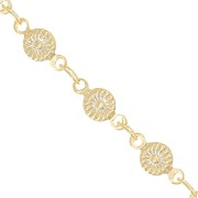 4.5mm Flower chain - gold Tone x50cm