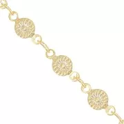 4.5mm Flower chain - gold Tone x50cm