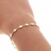 4.5mm Flower chain - gold Tone x50cm