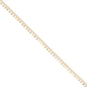 Rombo chain with 5.7mm small round tassels - Gold Tone x50cm