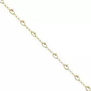 Belcher chain with 5mm faceted beads - Gold Tone x50cm