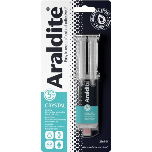Araldite Crystal Adhesive - Two component - Fast setting x24ml
