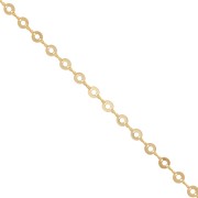 Chain with 6.1mm hollowed out circles - Gold Tone x50cm|raw }}