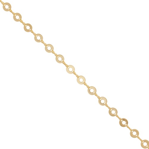 Chain with 6.1mm hollowed out circles - Gold Tone x50cm