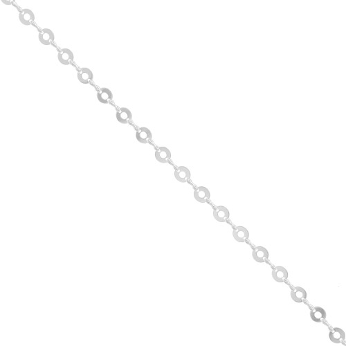 Chain with 6.1mm hollowed out circles - Silver Tone x50cm