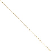 Chain with 2.6mm bars and spacers - gold tone x50cm