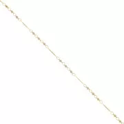Chain with 2.6mm bars and spacers - gold tone x50cm
