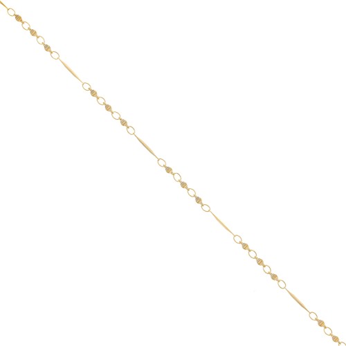 Chain with 2.6mm bars and spacers - gold tone x50cm