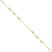 Chain with 2.6mm bars and spacers - gold tone x50cm
