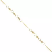 Chain with 2.6mm bars and spacers - gold tone x50cm