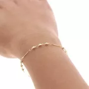 Chain with 2.6mm bars and spacers - gold tone x50cm