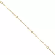 Chain with 5.5mm bars and small beads - Gold Tone x50cm
