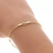 Chain with 5.5mm bars and small beads - Gold Tone x50cm