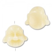 Buddha's head 12mm Ivory imitation x1