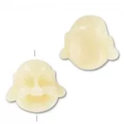 Buddha's head 12mm Ivory imitation x1