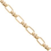 4.8mm Fancy Rectangle Rounded Chain - Gold Tone x50cm