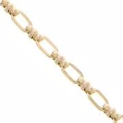 4.8mm Fancy Rectangle Rounded Chain - Gold Tone x50cm